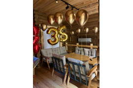 Оформление шарами номера в отеле, гостинице