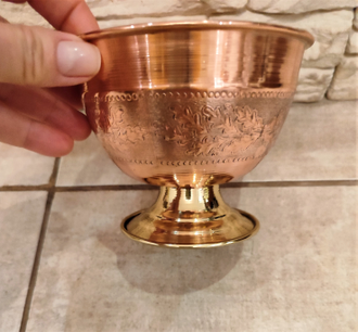 Медная креманка на латунной подставке. Россия All-coper.ru  арт.110