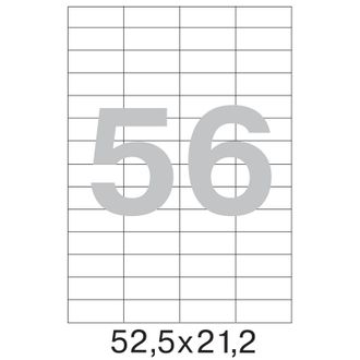 Этикетки самоклеящиеся Office Label 52,5х21,2 мм, 56   шт. на  листе А4 100 листов в упаковке