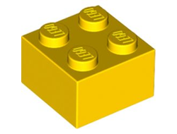 Brick 2 x 2, Yellow (3003 / 300324 / 300374 / 4103588)