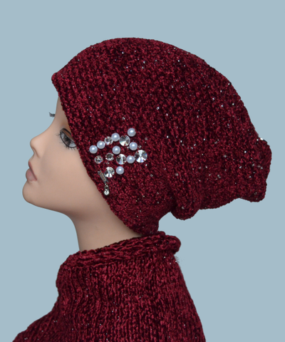 Визио Vizio 6103 стильная шапка Италия зимняя бордовая