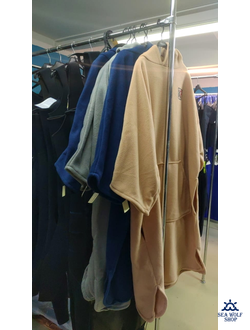 Пончо KF флисовое с капюшоном и шапкой, разные цвета