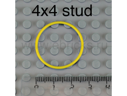 Rubber Belt Large Round Cross Section - Approx. 3 1/4 x 3 1/4, Yellow (x89)