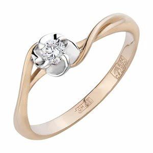 Помолвочное кольцо с бриллиантом