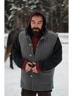Стёганый мужской жилет "Родное тепло"
