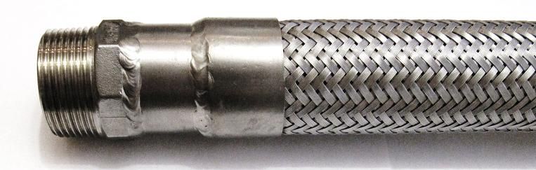 Металлорукав нр наружная резьба (штуцер)  РВД рукав высокого давления из нержавеющей стали
