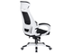 Офисное кресло для руководителей DOBRIN STEVEN WHITE, белый пластик, чёрная ткань