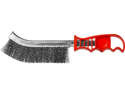 MIRAX однорядная, витая стальная проволока 0.3 мм, щетка ручная с пластмассовой рукояткой (35112-2)