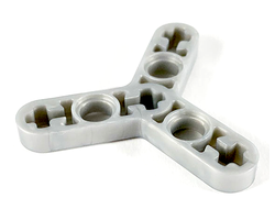 Technic, Liftarm, Modified Rotor Thin 3 Blade, Pearl Light Gray (44374 / 4180661 / 4508728)