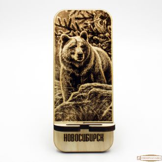 Подставка под телефон «Медведь» Новосибирск  сувенир
