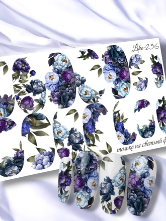 Слайдер-дизайн для ногтей LIKE-236