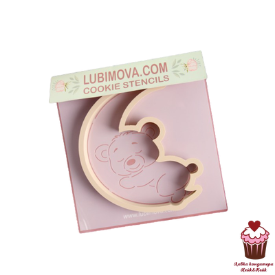 Трафарет+форма «Медведь на луне»