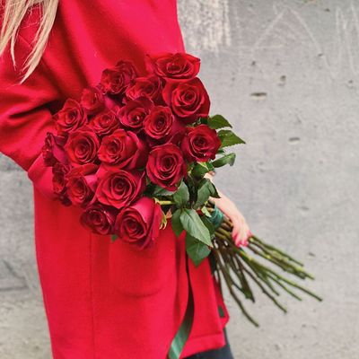 19 роз премиум 70 см