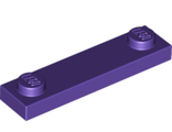 Plate, Modified 1 x 4 with 2 Studs without Groove, Dark Purple (92593 / 6185993)
