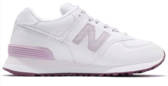 New balance 574 белые кожа с сеткой (39)