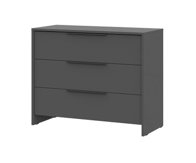 Камелия комод 3 ящика Графит серый