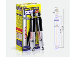 Амортизатор задней подвески SS20 Комфорт Оптима повышенной надежности SOLARIS/KIA RIO (2шт)