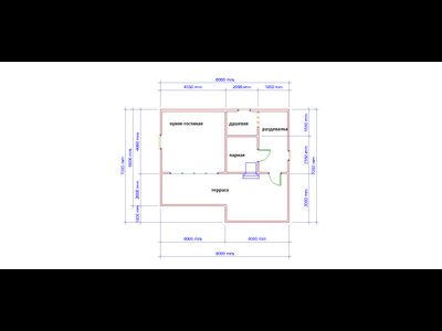 Б-22 ГАБАРИТНЫЕ РАЗМЕРЫ: (8Х7М) 2 ЭТАЖА, ОБЩАЯ ПЛОЩАДЬ: 64М²
