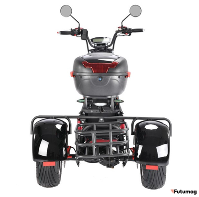 Электроскутер WHITE SIBERIA Pro Trike Трицикл 3000W Черный