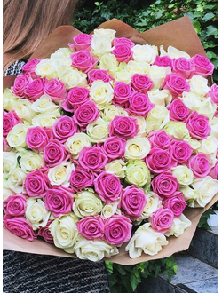Микс из 101 розы 50 см