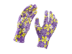 Перчатки нейлон, садовые нитриловый облив р.9