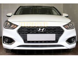 Защита радиатора Hyundai Solaris 2017- black