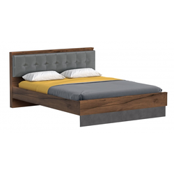 Глазго спальня Кровать 1600 с ортопедическим основанием (1640 ? 2150? 940 h мм) Металл Бруклин/Таксония