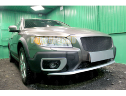 Защита радиатора Volvo XC70 II 2007-2016 black верх PREMIUM (устанавливается вместо штатной)
