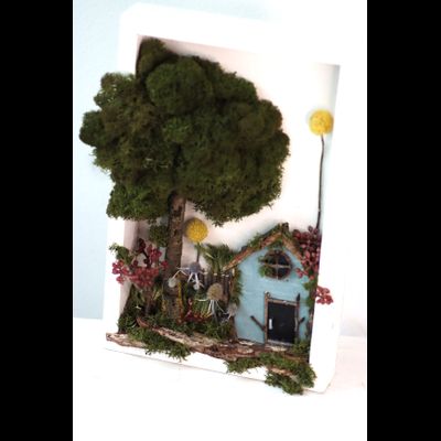 Новогодняя эко-картина № 1180