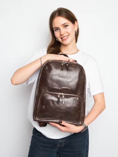 Женский кожаный рюкзак Vicenza Premium brown (арт. 
3105-52)