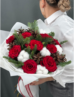 Букет новогодний Красный