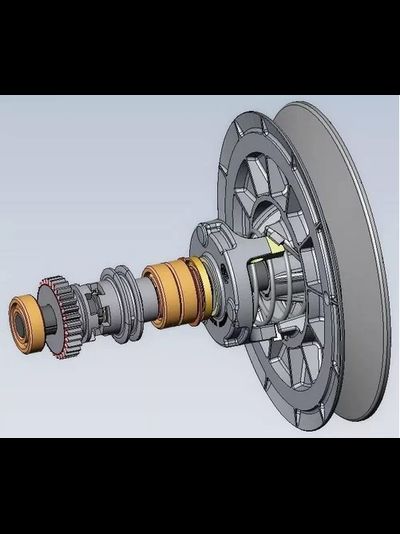 Вал ведущий с ведомым шкивом 110607230