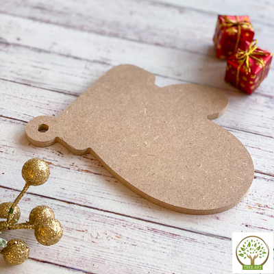 Ёлочное украшение "Варежка" 10х13 см/МДФ т. 6 мм