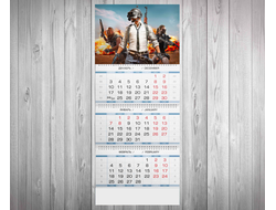 Календарь квартальный PlayerUnknown’s Battlegrounds, PUBG, ПУБГ №1