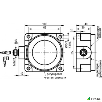 Индуктивный датчик ISN RC2P5-31P-R50-LZS4