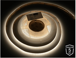 Лента светодиодная COB  2400LED, 12V,  НЕЙТРАЛЬНЫЙ белый (4000-4400к), 70W/5м, 8мм, IP20  AQ