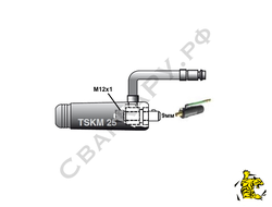 Адаптер для горелки TIG Trafimet CX0090 горелка-М12х1 ток-TSKM 25 газ-быстросъем