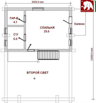 Проект 3-71, 204 кв.м., 8,5*12