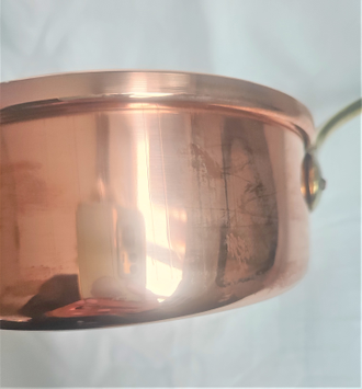 Сотейник медный без лужения с крышкой Португалия (CopperCrafts) арт.У-5133