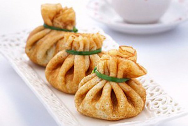 Блинные мешочки жульен
