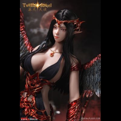 ПРЕДЗАКАЗ - Темная эльфийка-ангел - Коллекционная фигурка 1/6 Twilight Angel (Black) (PL2025-233B) - TBLeague ?ЦЕНА: 25700 РУБ.?