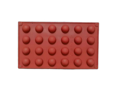 Силиконовая форма полусфера d-2,8 см, 24 ячейки