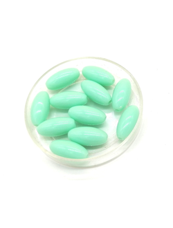 Бусины пластиковые фигурные, 16*6 мм рис мята