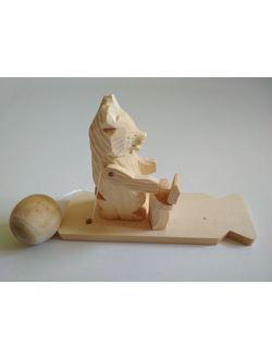 Богородская игрушка "Медведь кузнец"