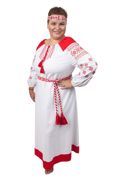 Платье рубаха с Поликам  "Орепей"