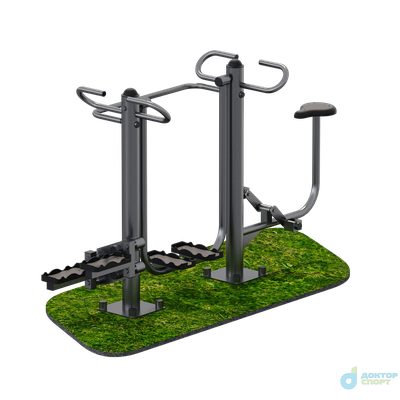 Уличный тренажер велосипед + степ + шаговый