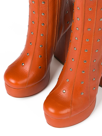 Арт. 15. Оранжевые ботильоны "Met"