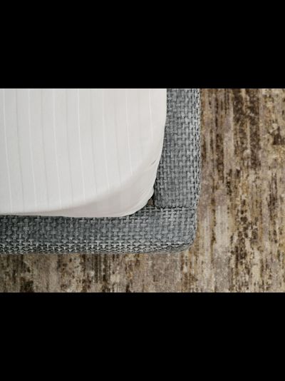 Сильвия кровать интерьерная ткань Сталь (с основанием)