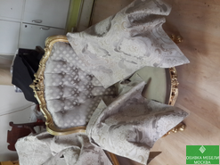 Перетяжка итальянского кресла жаккард
