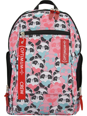 Школьный рюкзак Optimum City 2 RL, панды розовые